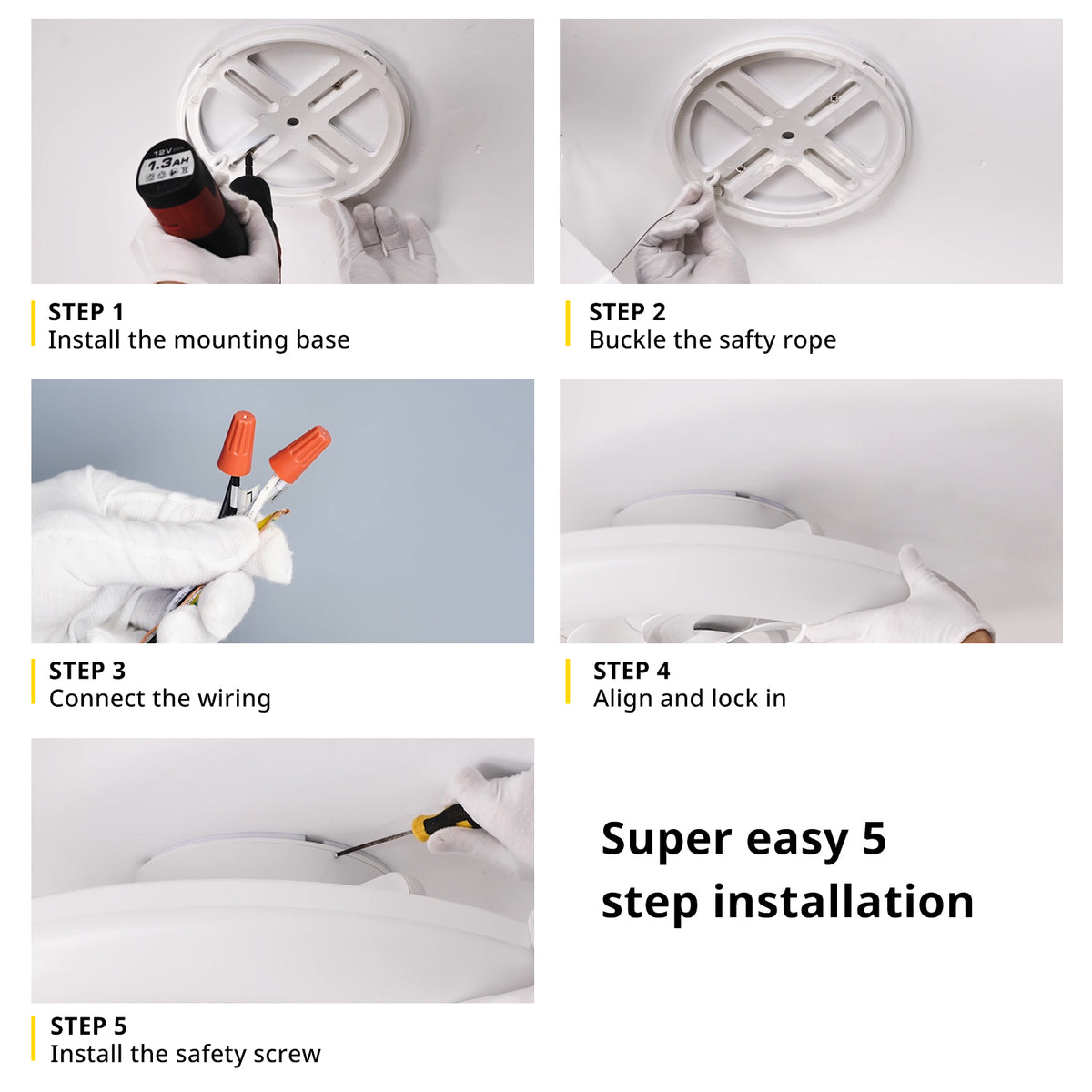 22" Orison Neo Low Profile Enclosed Ceiling Fan with Light