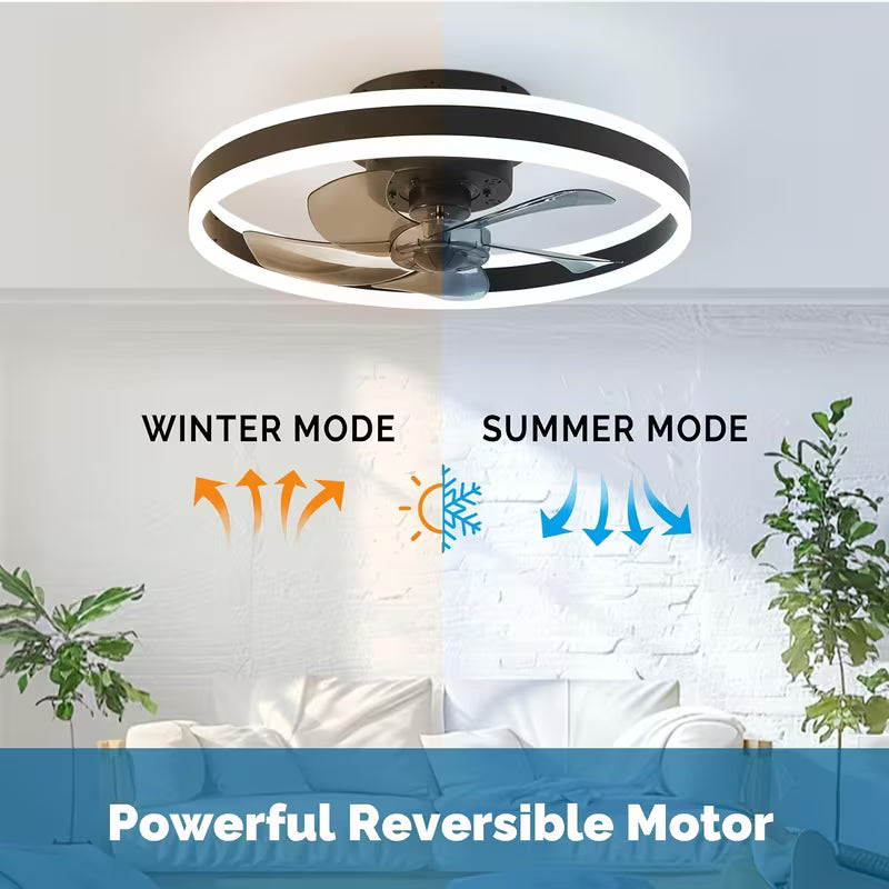 19.7" Orison Modern Small Ceiling Fan With Light