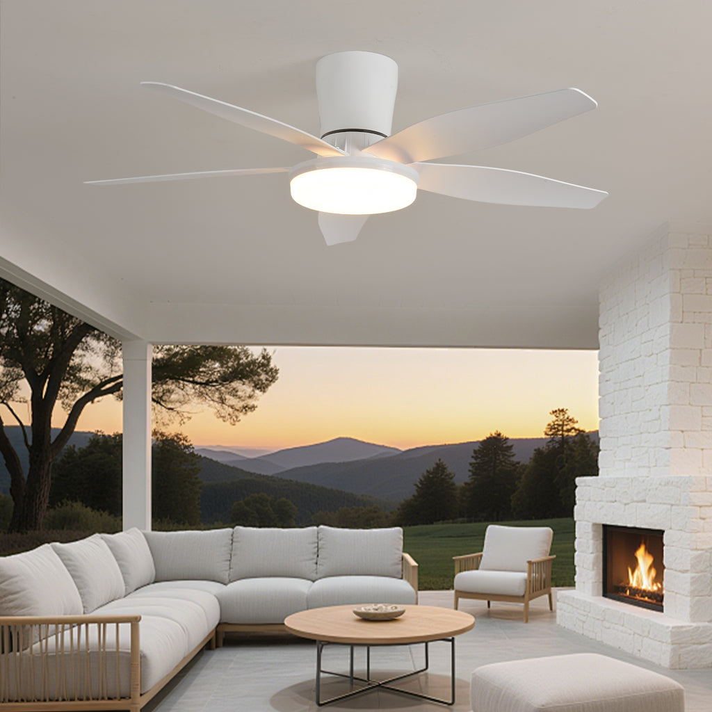 42" Orison Ceiling Fan with Light, Dimmable LED Lighting, Remote/APP Control