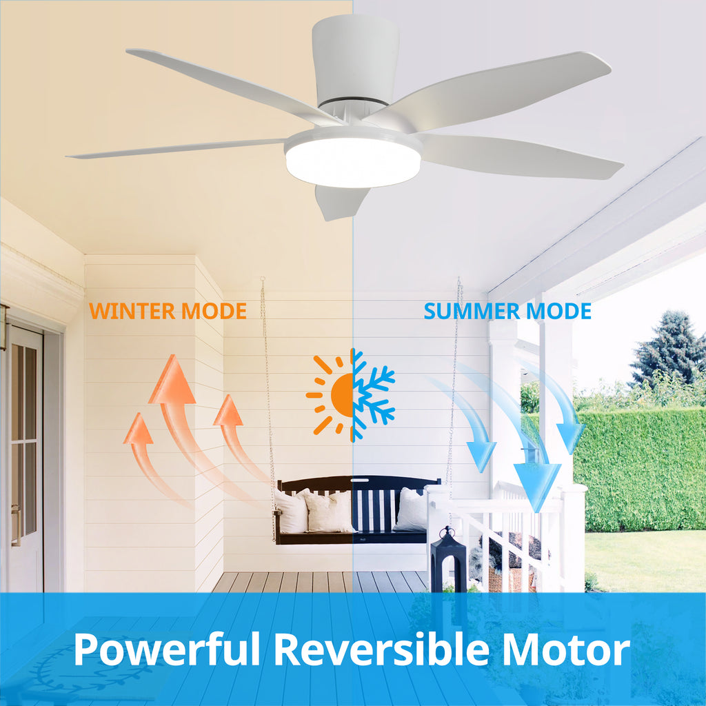 42" Orison Ceiling Fan with Light, Dimmable LED Lighting, Remote/APP Control