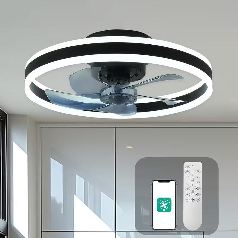 19.7" Orison Modern Small Ceiling Fan With Light