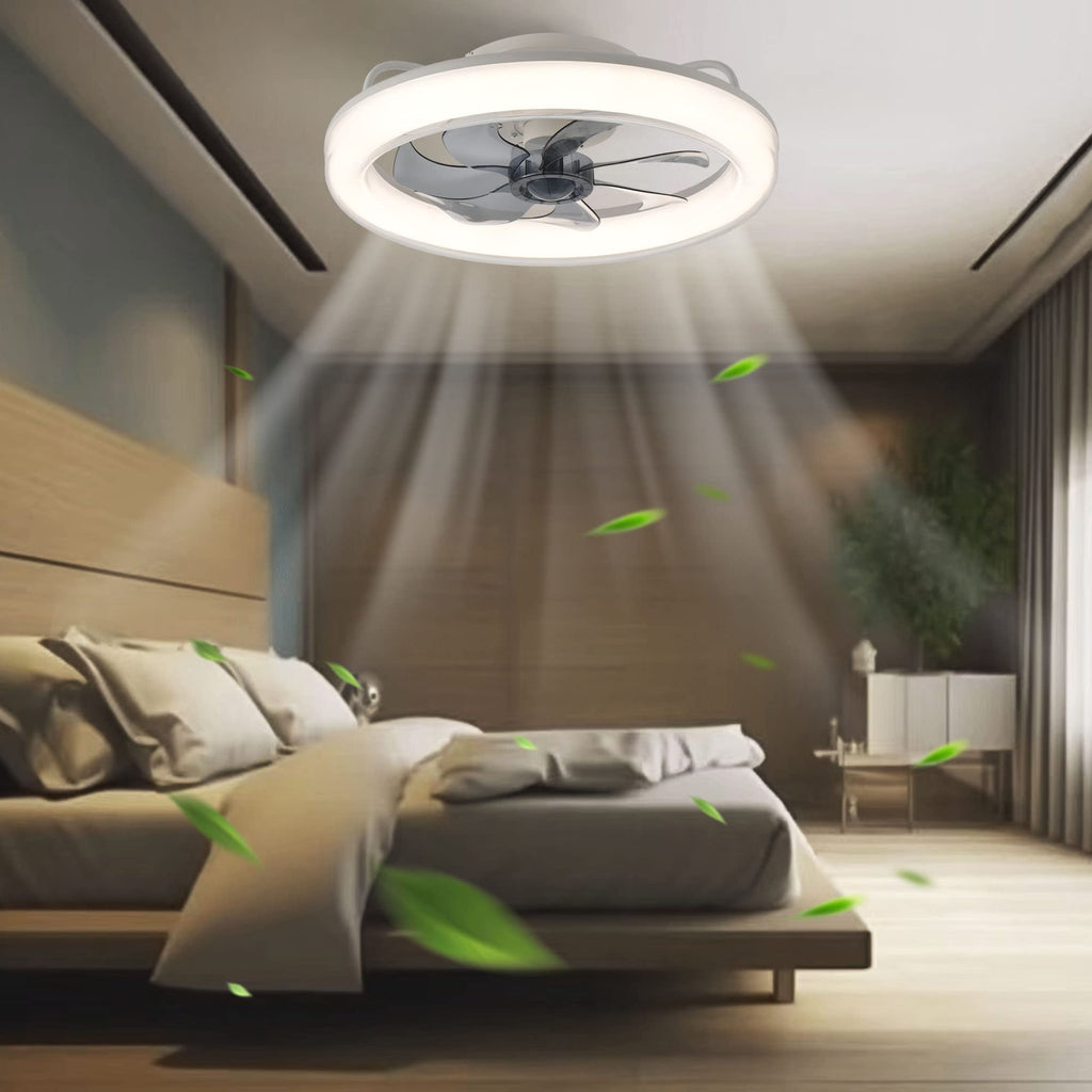 20" CHANFOK  Low Profile Ceiling Fan with Light with APP/Remote Control